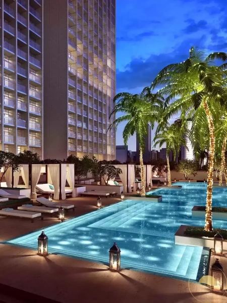 Last luxury 2-bedroom apartment in Sterling Tower with Burj Khalifa view | in the heart of Dubai