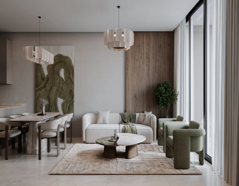 Stilvolle Zwei-Zimmer-Wohnung mit modernem Design