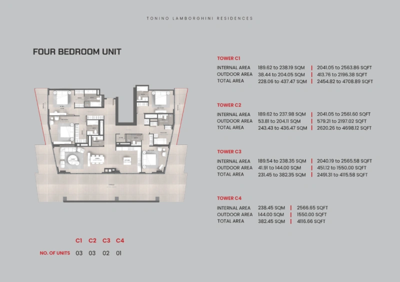 Luxuriöses Apartment mit 4 Schlafzimmern: Einzigartiges Design, intelligente Wohnkonzepte