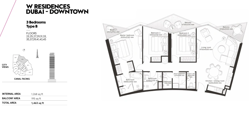 Luxuriöses Apartment mit 3 Schlafzimmern und atemberaubendem Blick auf den Burj Khalifa!