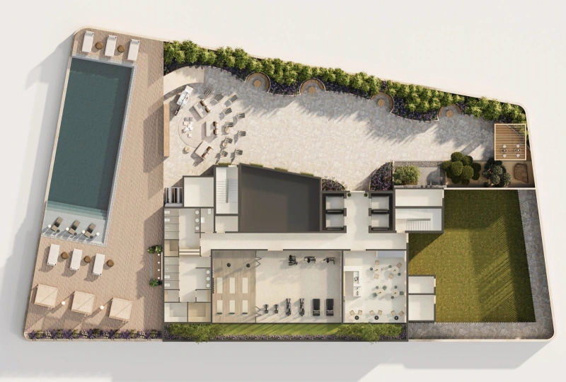 Luxus pur: Single-Apartment mit Rooftop Pool und Outdoor Cinema!