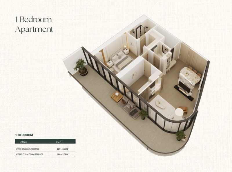 Exklusive 1-Zimmer Luxuswohnung mit Resort-Feeling