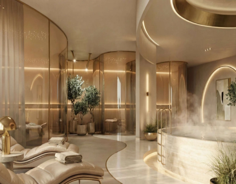 Stilvolles Ein-Zimmer-Apartment mit zusätzlichem Bad in modernem Design