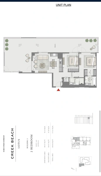 Luxuriöse 2-Zimmer Wohnung mit Terrasse am Creek Harbour