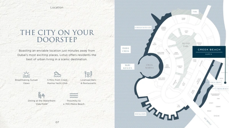 Luxuriöse 2-Zimmer Wohnung mit Terrasse am Creek Harbour
