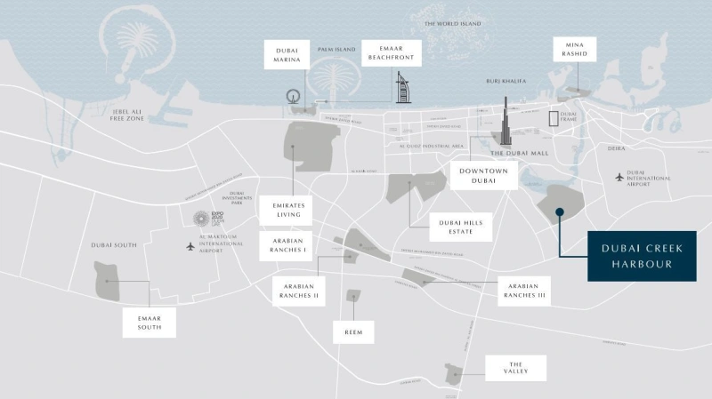 Luxuriöse 2-Zimmer Wohnung mit Terrasse am Creek Harbour