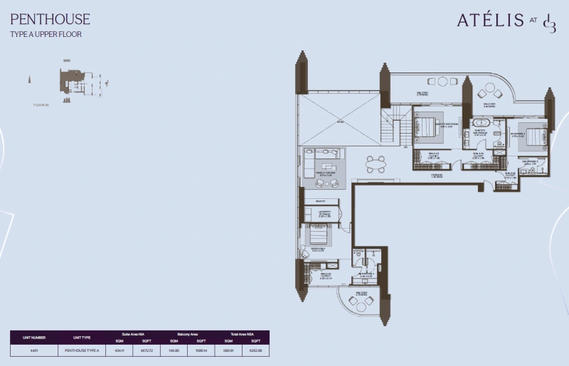 Luxuriöses Penthouse mit 5 Schlafzimmern, Familienzimmer und Dienstzimmer, atemberaubend!