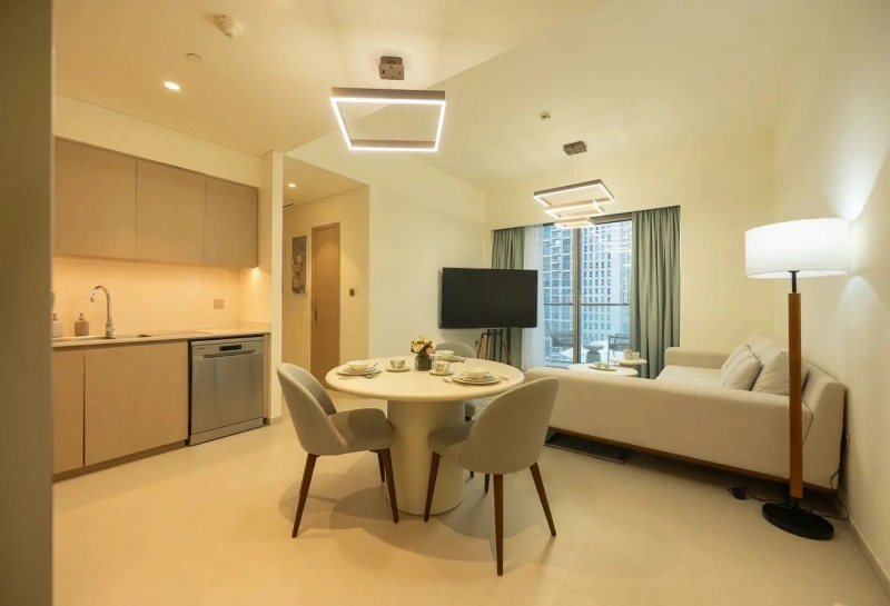 Moderne Wohnung mit Blick auf den Burj Khalifa, großzügig geschnitten und luxuriös ausgestattet!