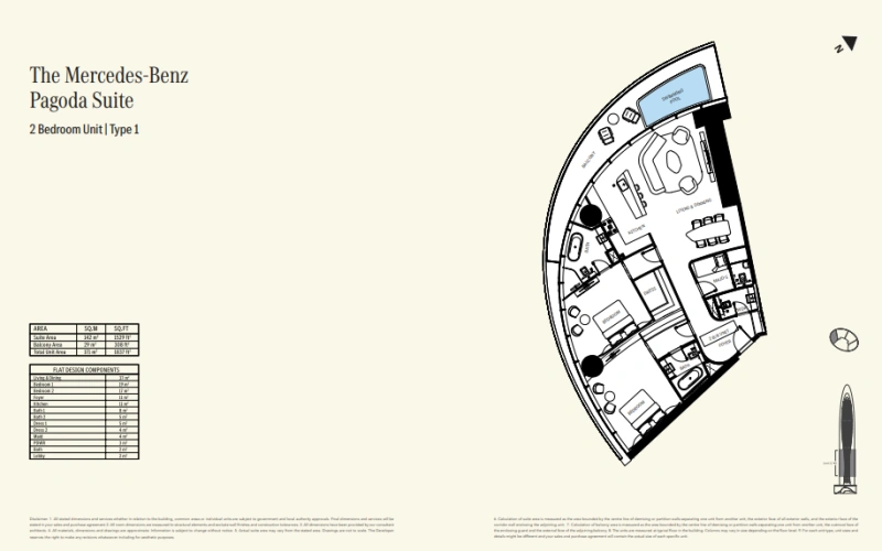 Exklusive Luxuswohnung mit Burj Khalifa-Blick im Mercedes-Benz Places by Binghatti