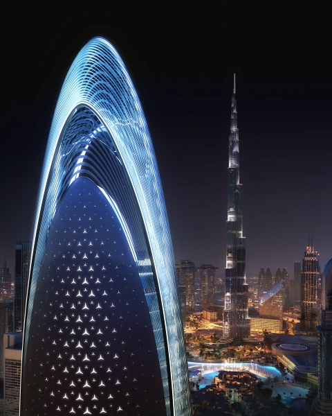 Exklusive Luxuswohnung mit Burj Khalifa-Blick im Mercedes-Benz Places by Binghatti