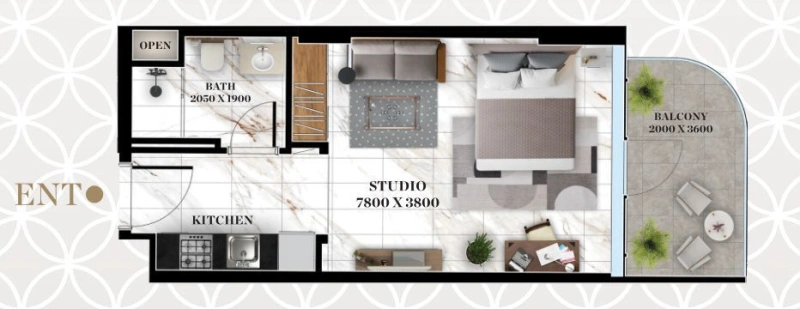 Einzigartiges Studio mit Outdoor Cinema und Sauna im Herzen der Stadt!