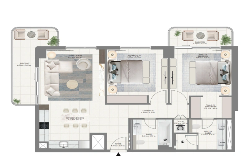 Appartamento con due camere da letto