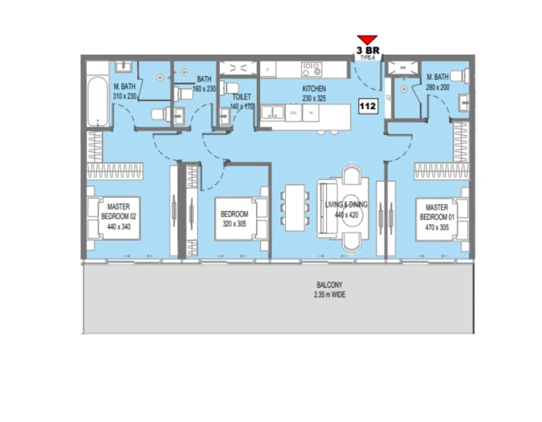Stilvolle Drei-Zimmer-Wohnung mit modernem Design