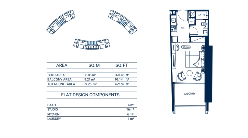 Modernes Studio-Apartment mit großartigen Annehmlichkeiten in perfekter Lage!