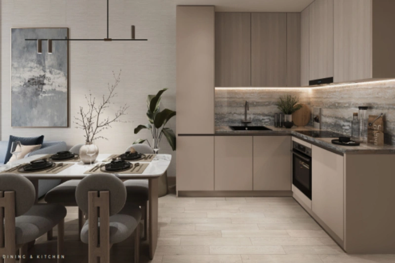 Stilvolles Ein-Zimmer-Apartment mit modernem Design