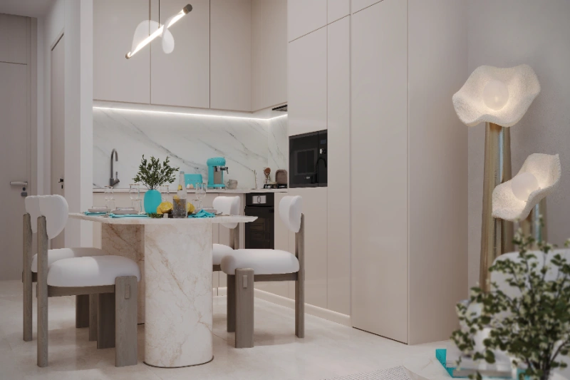 Stilvolles Ein-Zimmer-Apartment mit modernem Design