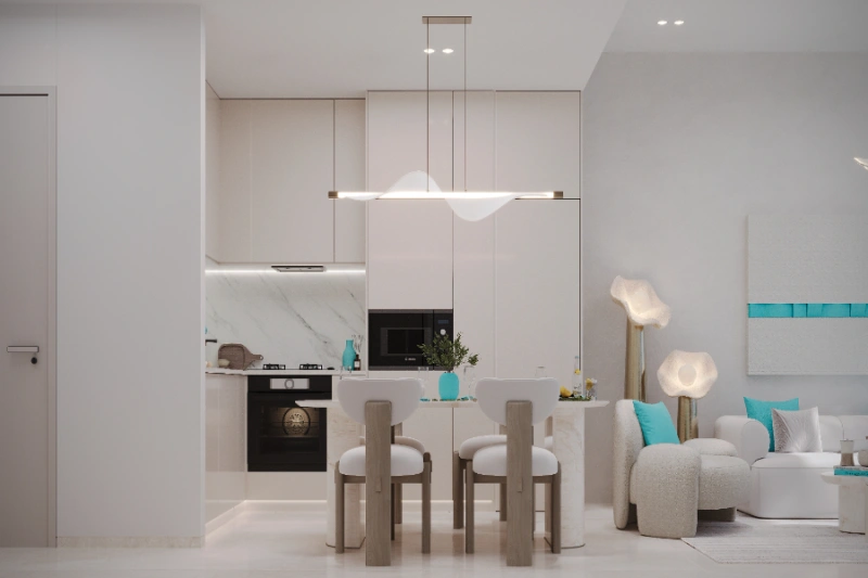 Stilvolles Ein-Zimmer-Apartment mit modernem Design