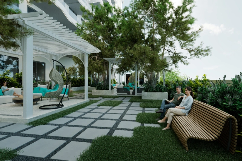 Stilvolles Ein-Zimmer-Apartment mit modernem Design