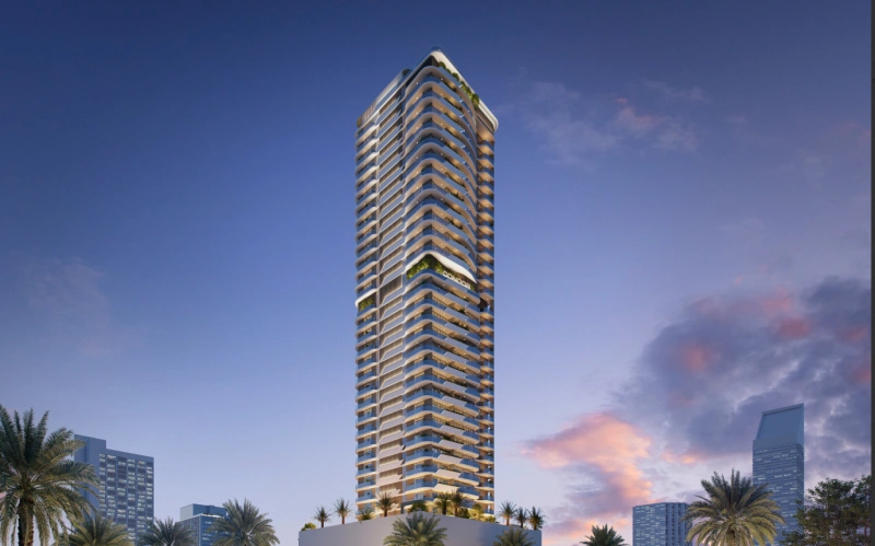 Moderne Studio Wohnung mit Blick auf skyline und Rooftop Infinity Pool!