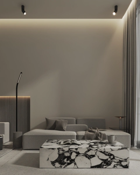 Moderne Studio Wohnung mit Blick auf skyline und Rooftop Infinity Pool!