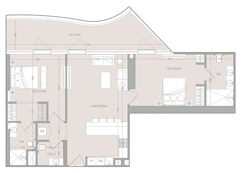 2-Bedroom Apartment in "A1LA RESIDENCE"