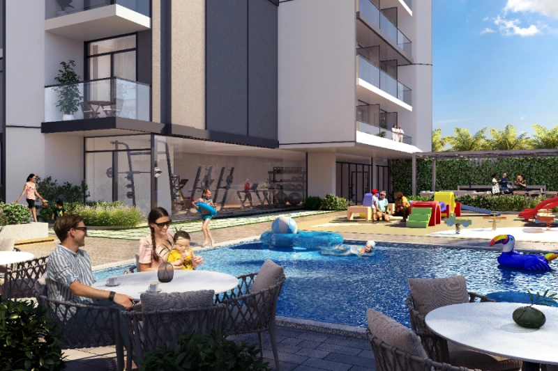 Stilvolle Ein-Zimmer-Wohnung mit Arbeitszimmer - Modernes Design hervorgehoben