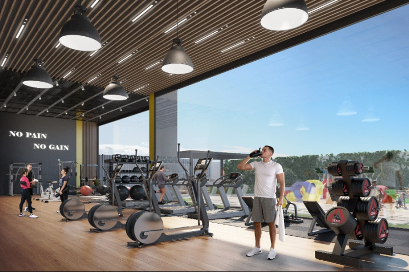 Stilvolle Ein-Zimmer-Wohnung mit Arbeitszimmer - Modernes Design hervorgehoben