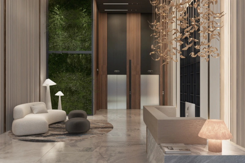 Stilvolle Ein-Zimmer-Wohnung mit Arbeitszimmer - Modernes Design hervorgehoben