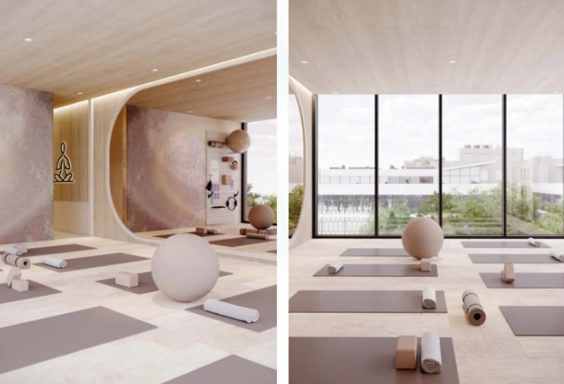 Modernes Studio mit Yoga Bereich & Smart Home System mit Alexa - Entspannung und Komfort vereint!