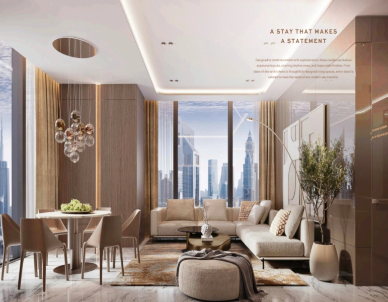 Luxuriöse Drei-Zimmer-Wohnung mit modernem Design