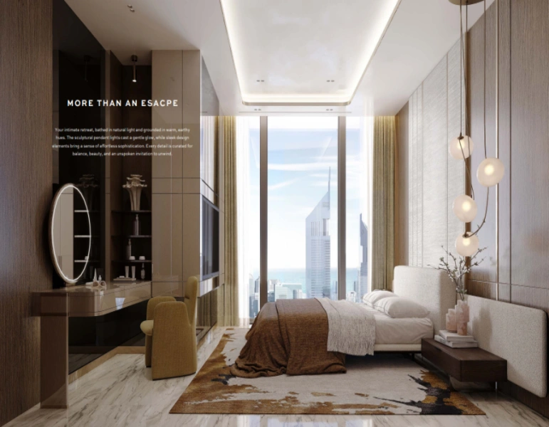 Luxuriöse Drei-Zimmer-Wohnung mit modernem Design