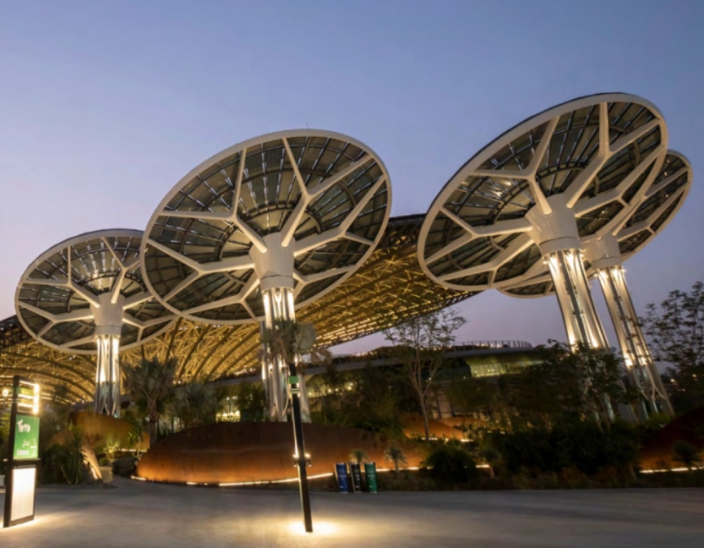 Ein Schlafzimmer mit modernem Design