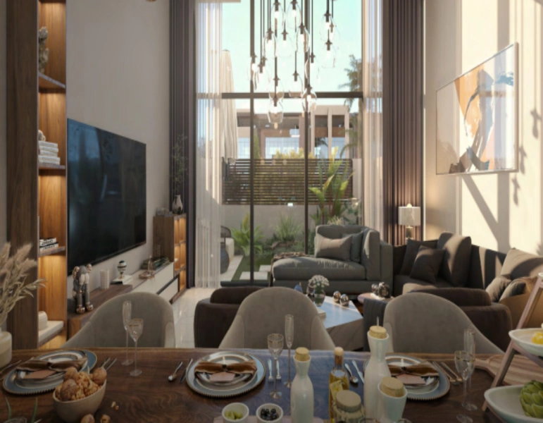 Ein Schlafzimmer mit modernem Design