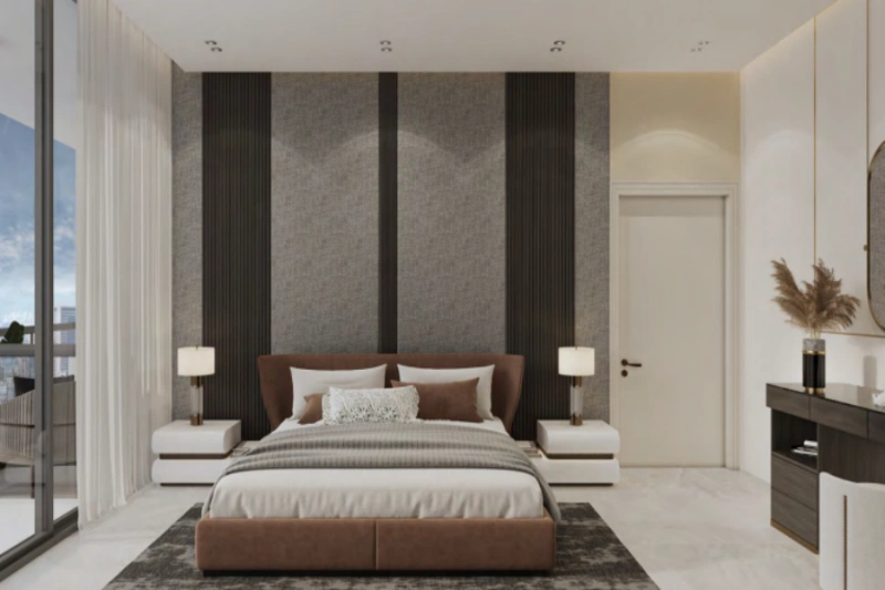 Stilvolles Drei-Schlafzimmer-Duplex mit modernem Design