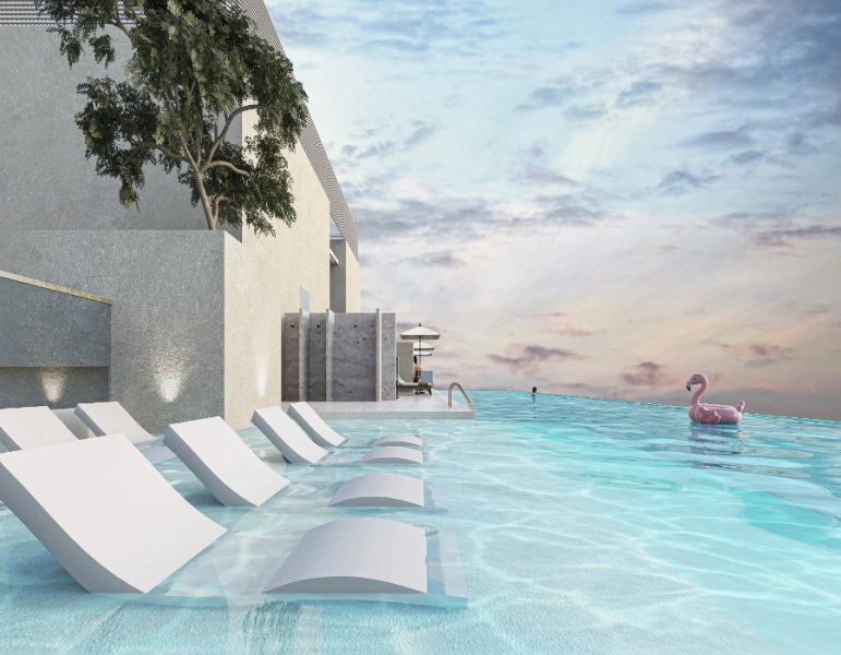 Stilvolles Studio-Apartment mit Jacuzzi Modernes Design