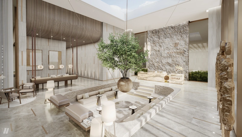 Modernes 1-Schlafzimmer-Apartment mit Arbeitszimmer auf der neuesten Insel