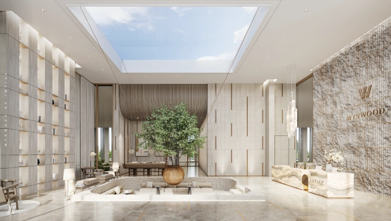 Modernes 1-Schlafzimmer-Apartment mit Arbeitszimmer auf der neuesten Insel