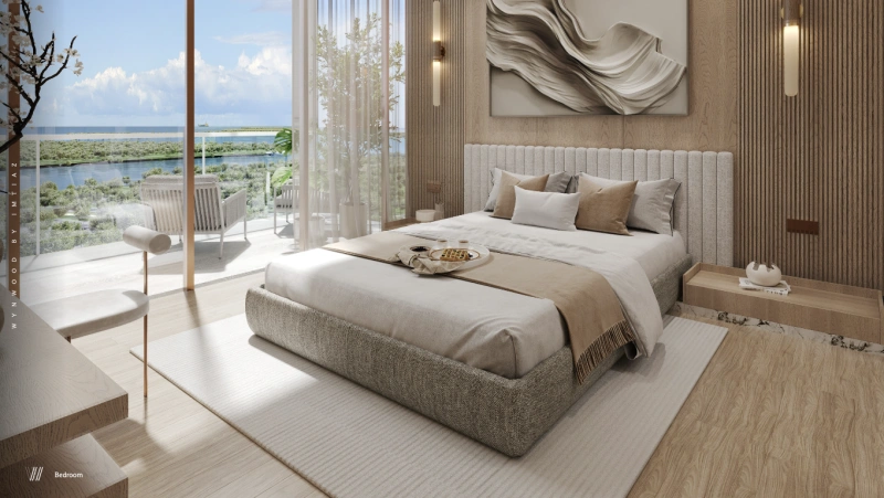 Modernes 1-Schlafzimmer-Apartment mit Arbeitszimmer auf der neuesten Insel