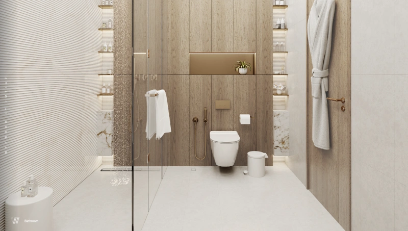 Modernes 1-Schlafzimmer-Apartment mit Arbeitszimmer auf der neuesten Insel