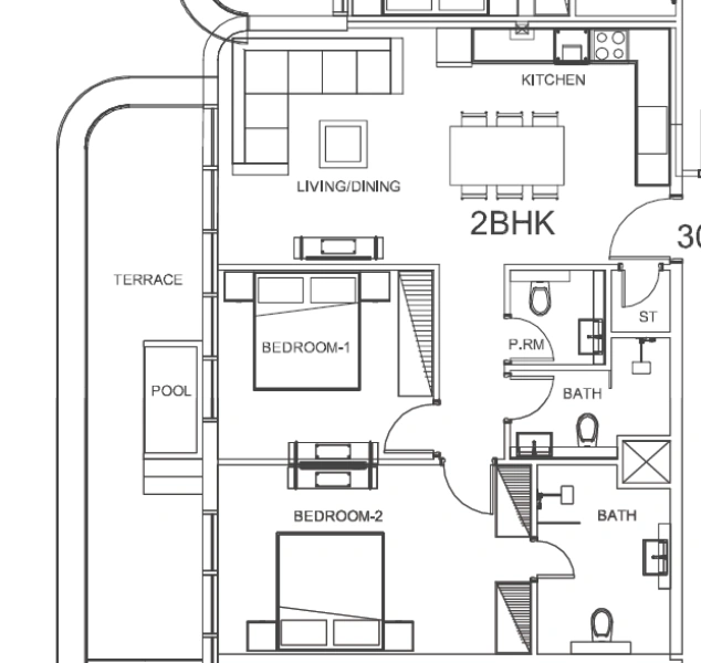 Atemberaubende Eleganz am Strand in einem 2-Schlafzimmer-Apartment