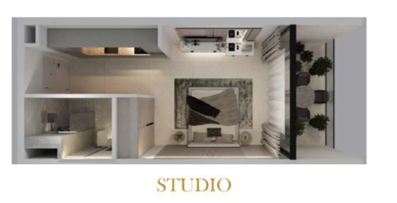 Schickes Studio-Apartment mit stilvollem Interieur