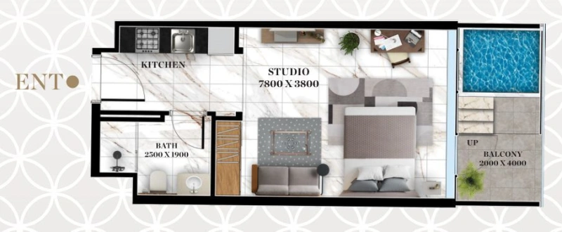 Luxus Studio mit Privatpool und Outdoor Cinema - Entspannung und Unterhaltung in Einem!