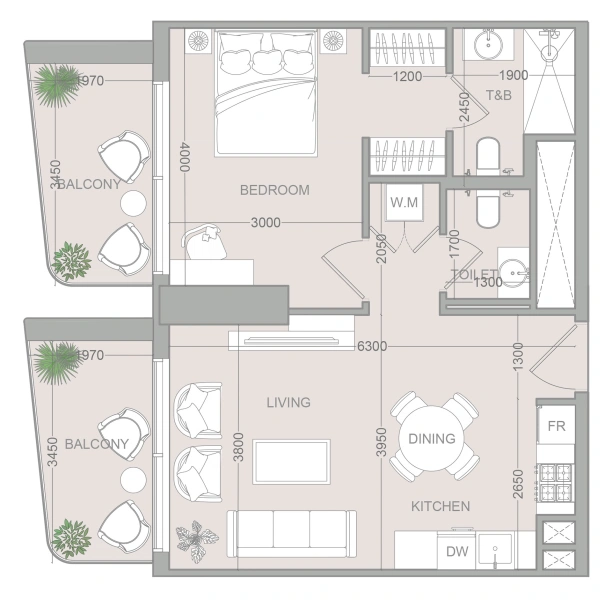 1-Bedroom Apartment in "ELAR1S SKY"