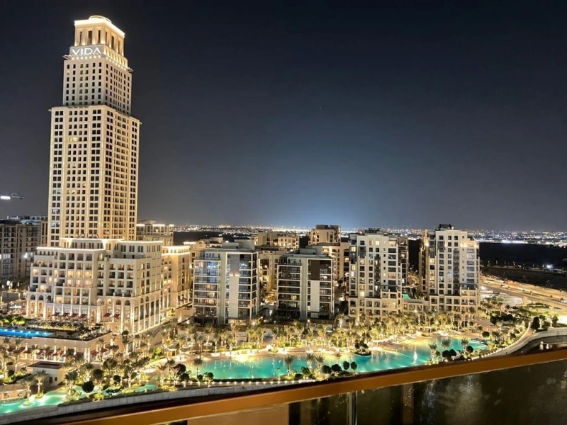 Luxuriöse 3-Zimmer-Wohnung mit Blick auf Vida Beach Resort in Palace Residence Creek Harbour