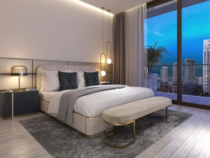 Luxuriöse 3-Zimmer-Wohnung mit Blick auf Vida Beach Resort in Palace Residence Creek Harbour