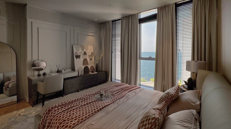 Luxuriöses Apartment mit 3 Schlafzimmern und großem Balkon mit Meerblick in Bluewaters Residences 4