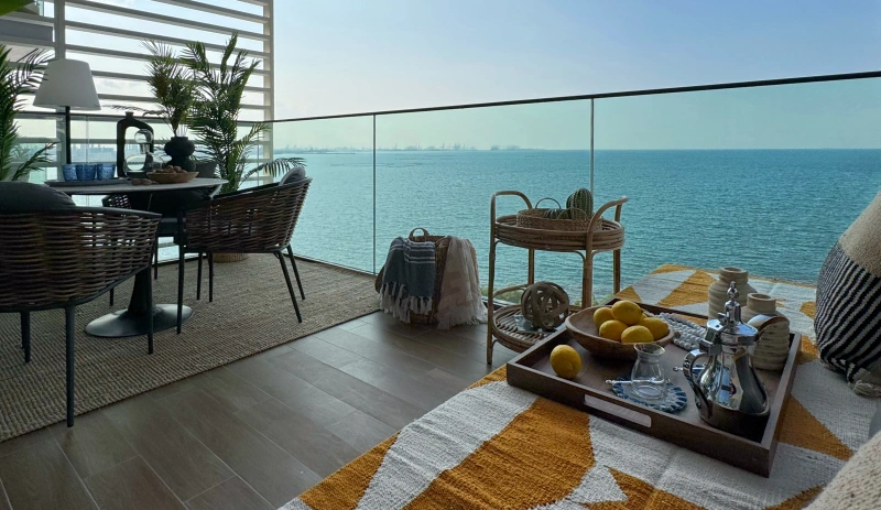 Luxuriöses Apartment mit 3 Schlafzimmern und großem Balkon mit Meerblick in Bluewaters Residences 4