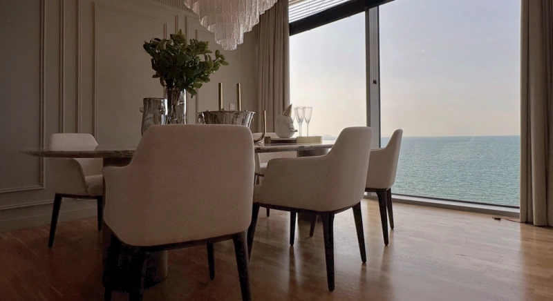 Luxuriöses Apartment mit 3 Schlafzimmern und großem Balkon mit Meerblick in Bluewaters Residences 4