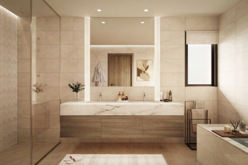 Atemberaubendes modernes 4-Schlafzimmer-Stadthaus mit schlichtem Design