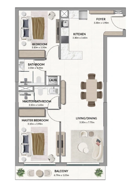 Modernes 2-Zimmer-Appartement mit traumhaftem Blick ins Grüne